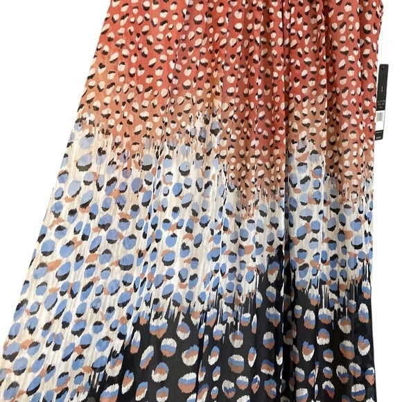 Nic+Zoe Blue Dahlia Spaghetti Strap Scoop Neck Gathered Boho Maxi Slip Dress - Picture 10 of 15